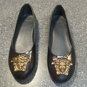 Versace Girl’s Black Flats
